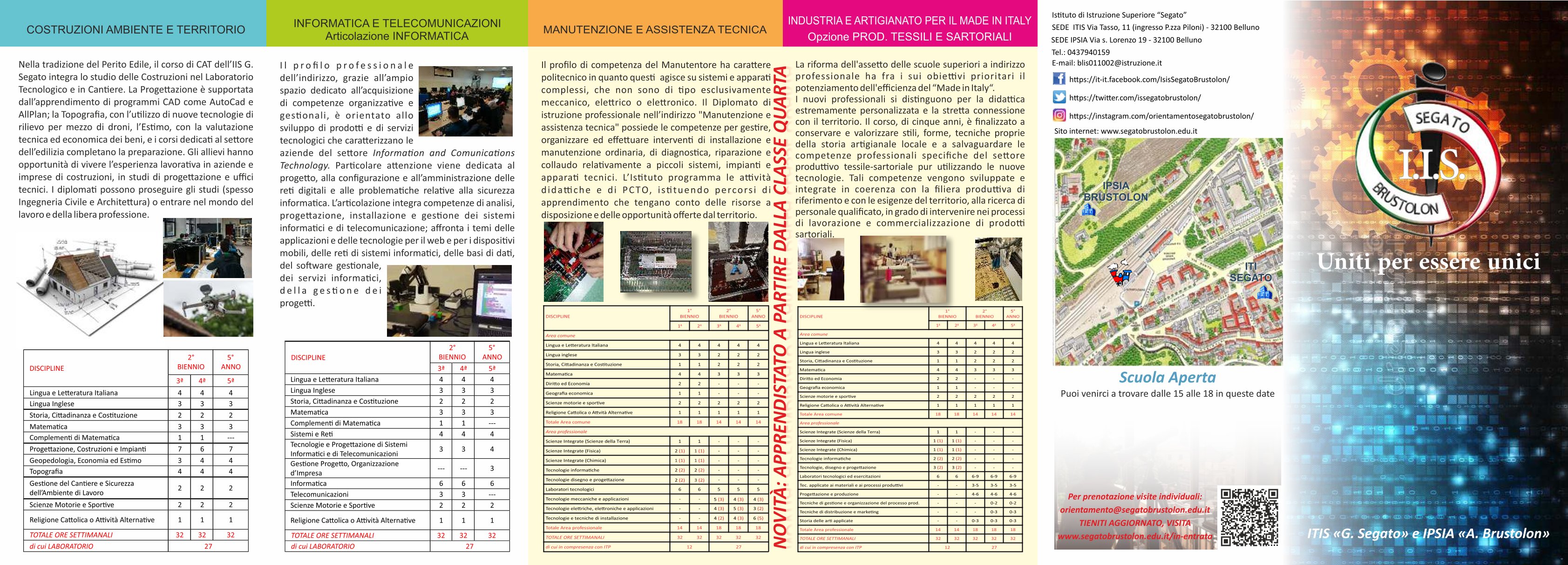 Volantino Scuola Aperta IIS Segato pag1